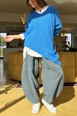 Made in Italy Big Softie Super Slant Knit Top Sapphire /2 